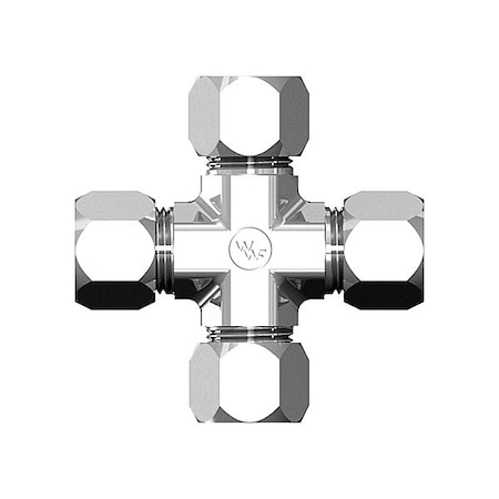 World Wide Fittings Flareless Compression Cross 7955X12X12X12X12